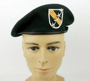 Boinas Guerra do Vietnã Exército dos EUA 5º Grupo de Forças Especiais Boina Verde Cap Insignia Hat M Store14370990
