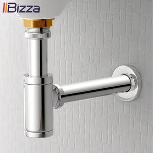 Supplies Other Bath & Toilet Supplies IIBizza Basin Up Drain Chrome Brass Bathroom Sink Siphon Drains Bottle Trap With Kit PTRAP Pipe Wast