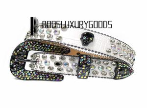 2021 Designersimon Belt för män Kvinnor Kor Shiny Diamond Belt Bling Bling Michael Skull Diamond Rhinestone Belt Cowboy Handbag4812181