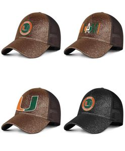 Miami Hurricanes Round -logotyp för män och kvinnor ponny hatt cap coolt team baseballhats fotboll gammal tryck logotyp usa flagg fot7895488
