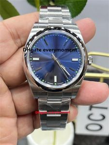 Super Quality EW Factory Watches 114300 39mm Cal.3132 Rörelse Automatisk mekanisk herrklocka Blue Dial Consible Constant Motion Sapphire Diving Wristwatches-1