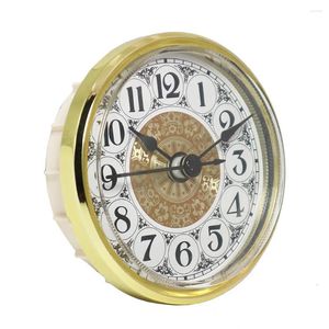 Orologi da parete Orologio al quarzo con inserto di qualità professionale con quadrante con numeri arabi e parti di ricambio in oro incluse