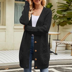 Suéteres femininos cardigan 2023 frente aberta botão oversized leve casaco de ovelha mulheres túnica vestido