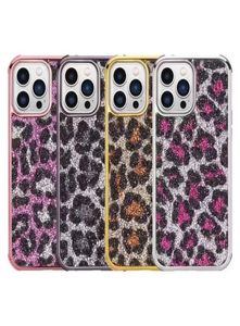 Leopard flash drill phone cases for iPhone 13 12 11 pro promax X XS Max case cover7797787