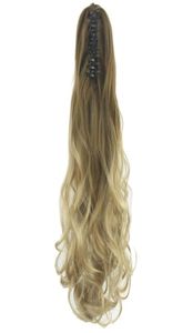 Synthetische Perücken Soowee Curly Brown Ombre Claw Ponytail Hair Long Clip In Hairpiece Pony Tail Postizos Cabello Coletas1543572