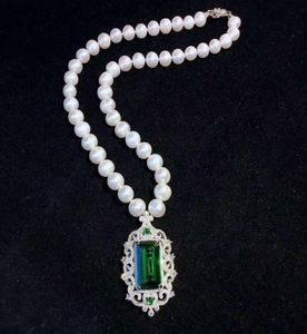 45cm 89mm Doğal Beyaz Tatlı Su İnci Kolye Zirkon Aksesuarlar Kolye Moda Jewelry4760009 satmak