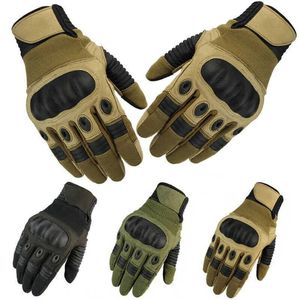 Gloves Men's Tactical Carbon Fiber Hard Knuckle Outdoor riding mountaineering tourism anticut industrial work Paintball Airsoft gloves H