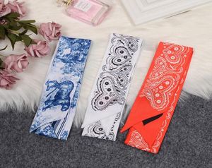 Scarves Blue Lion And Python Scarf Women Silk Bag Hair Skinny 2022 Design Wrist Towel Foulard Femme Headband8855455