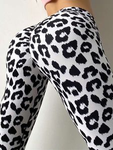 Lu allineare i pantaloni morbidi allineate donne allenamento leopardo allenamenti pieghe per palestra fitness pantaloni in palestra ad alta vita sport stretto fitness donna limone donna donna