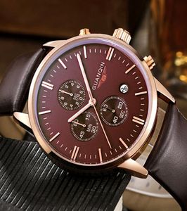 GUANQIN Mens Watches Top Brand Luxury Military Sport Quartz Watch Men Chronograph Luminous Hands Male Clock relogio masculino6907784