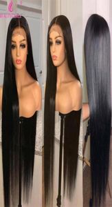 Perucas de renda longa peruca de cabelo humano 30 32 34 36 polegadas osso fechamento reto 4x4 brasileiro para mulheres 83369731071661