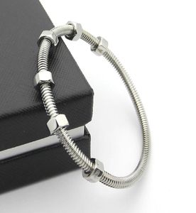 Factory 2017 new 6 screw Bracelets men and women lovers thread titanium bracelet2622433