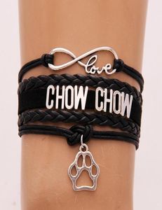Chow Chow Armbänder Hundepfote Zauber Rassen Welpen geflochtenes Armband Armreifen handgefertigtes Leder1587877