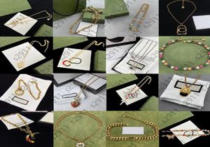 Moda jóias mulheres designer colar clássico conjunto de corrente luxo colares vintage das mulheres colar senhoras 20 estilo sem box8761303