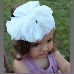 Haarschmuck Bogen Knoten Oversize Spitze Marke Tuch manuelle Kopfbedeckung Kinder Headwrap Baby Stirnband