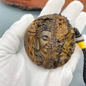 Decorative Figurines Agarwood Pendant Buddha Demon Solid Wood Craft Cultural And Amusement Crafts