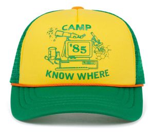 Dustin 2019 Stranger Hat Things Retro Mesh Trucker Cap Yellow Green 85 Vet var justerbar Cap -gåva Halloween9026824
