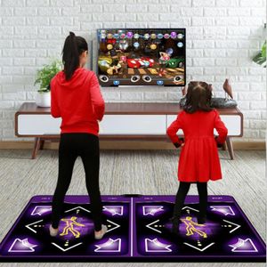 Väskor Dubbel Användardansmattor Nonslip Dance Step Pads Yoga Mat Sense Game English Menu för PC TV 2 Remote Controller Sporttillbehör