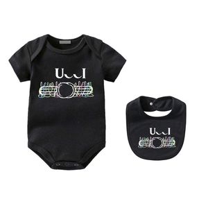 Designer Baby Infant Bodysuit Designers Children Luxury Rompers Boy Girl 2 Piece 100% Cotton Romper Kids Summer Onesies Jumpsuits esskids CXD2312261