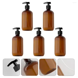 Storage Bottles 5 Pcs Lotion Press Bottle Travel Emulsion Clear Container Dispensers Plastic Shampoo Refillable Shower Gel