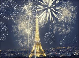 Paris Pography Backdrop Beautiful City Night View Sparkle Fireworks Gold Bling Eiffel Tower Romantic Wedding Backdrop 10x8ft7335568