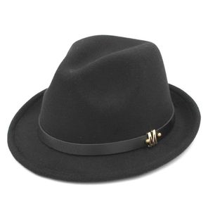 Unisex vuxen ny topp mode jazz fedora brim stilig trilby gangster cap utomhus fest street casual eleganta hattar våren sommar9045041