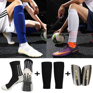 1 комплект, эластичные накладки на голень, противоскользящие футбольные носки для взрослых и детей, футбольные леггинсы, спортивное защитное снаряжение 231226