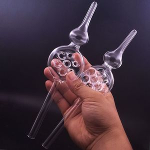 Grande longo 25cm tubo de palha dab tubo de vidro nc tubos de água de vidro acessórios para fumar plataformas petrolíferas dabs hookahs