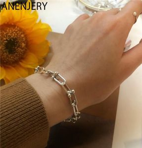 925 Sterling Silver Hiphop Thick Chain Bracelet for Women Men Vintage Handmade Hasp Bracelets Birthday Gift SB4511811874