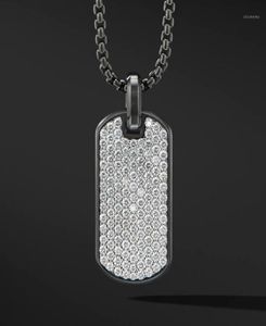チェーンPave CZ Army Pendant Men Necklaceファッションステンレススチールボックスチェーンncklace for Jewerly Gift9248637