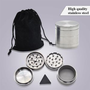 New Arrivals "304 Stainless Steel" Metal Smoking Heb Grinder 47MM Sharp Diamond Teeth Smoking Tobacco Herb Grinder Spice Crusher Hand Muller 2781