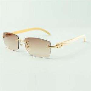 Óculos de sol lisos White Buffs 3524012 com lentes de 56 mm para homens e mulheres265S