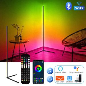 Vardagsrum Dimble RGB Corner Floor Lamp 140 cm Stand Smart App LED Mood Light For Bedroom Nordic Home Decor Interior Lighting