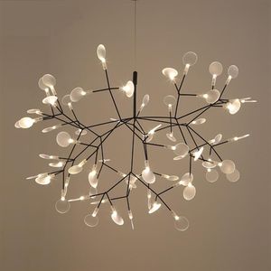 Modern Heracleum Tree Leaf Pendant Light LED Lamp Suspension Lamps Living Room Art Bar Iron Restaurant Home Lighting AL12243j