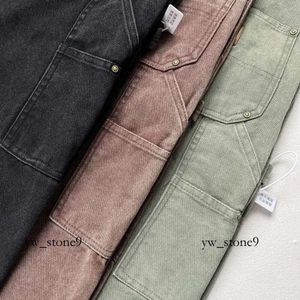 Carharttlys Trousers Designer Luxury Carhart Fashion Man's Washed Old Pants Double Knee Canvas Logging Carhar Pants 8697