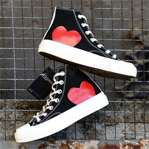 1970s canvas platform shoes cdgs all starsd love red heart with big black eyes designer skateboard sneakers purple hike mens womens trainer