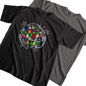 Homens Camisetas Coolmind Algodão Top Quality Magic Square Impressão Homens Camisa Casual T-shirt para Tee