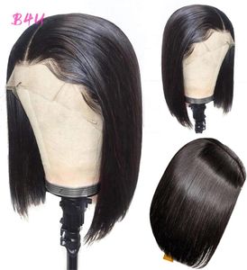 Parrucca frontale in pizzo Bob dritto Parrucca per capelli umani Bob taglio smussato Brasile dritto 13X42375782