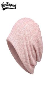 Solidne oddychające czapki kobiety czapki 2 Użyj szalików czapki cienki bawełniany bawełniany wiosna letnia gorro feminino chapeu valuskull ca4047344