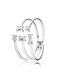 Nuovo arrivo CZ Diamond Shards of Sparkle Ring Scatola originale per ANELLO in argento sterling 925 Set di gioielli di lusso da donna anelli2765866