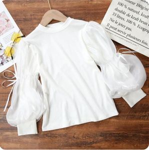 Camiseta de manga comprida para meninas fofas camisa infantil primavera outono camisa infantil tops