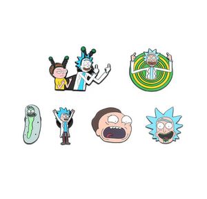 Mad Scientist Enamel Pins Pickle Anime Cosmic Adventure Badges Cartoon Brooches Lapel Pin Jewelry Gift for Women Men Whole8226127