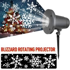 Decorations Christmas Snowflake Laser Light Snowfall Projector Moving Snow Garden Laser Projector Lamp For Year Party decor 201201
