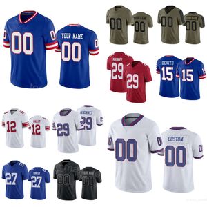 Men Women Youth 15 Devito Football Jerseys 12 Darren Waller 13 Jalin Hyatt 58 Bobby Okereke 41 Micah McFadden 27 Jason Pinnock 29 Xavier McKinney 18 Isaiah Hodgins