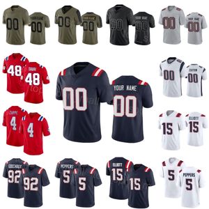 Wholesale Men Women Youth Football 15 Ezekiel Elliott Jersey 4 Bailey Zappe 81 Demario Douglas 48 Jahlani Tavai 5 Jabrill Peppers 92 Davon Godchaux 33 Anfernee Jennin