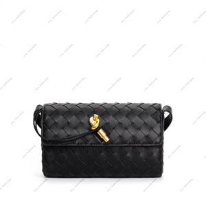 Botega Veneta Torba Długie sprzęgło i rękojeść Zablokowana metalowa dzianinowa torba na ramię z uchwytem Designer Tortbag Square Plait Crossbody Torby Lady Women Torby