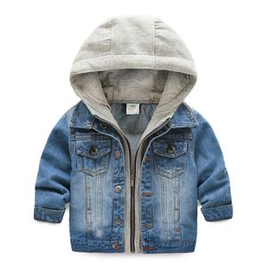 Spring Autumn Fashion 3 4 5 6 8 10 Years Teenager Children Clothing Baby Coat Tops Handsome Kids Boys Hooded Denim Jackets 231225