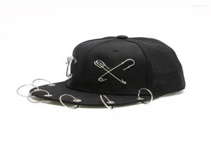 Boll Caps Punk Style Black Parentchild Hip Hop Hats Trend Pin Rivet Tassel Baseball For Men Women Street Fashion Show Casual6074831