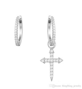 Europeiska och amerikanska utrikeshandel silver smycken örhängen asymmetrisk mode personlighet örhängen kvinnliga föredragna gåva grossist2384939