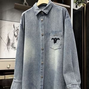 Women Jacket Designer Jackets Mens Womens Fashion Classic broderade grafiska denim Jackor Casual Loose High Street Cardigan Button Coat